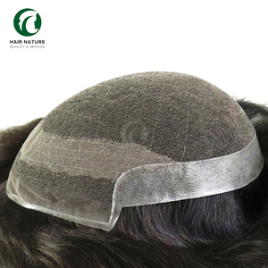 Tupé de encaje francés Octágono <span class=keywords><strong>para</strong></span> hombres pelucas transpirables tupé de cabello humano sistemas de cabello <span class=keywords><strong>Calvo</strong></span> duraderos - Product Image 2