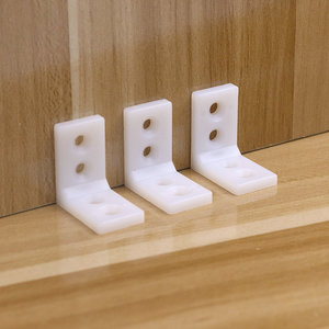 Integrated Cabinet Connector Hardware <b>Plastic</b> L-Shaped 90-Degree <b>Corner</b> <b>Bracket</b> for Small Four-Hole <b>Corner</b> Shelf Support - Product Image 1