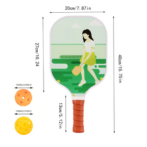 Ensemble de raquettes de pickleball avec balles et sac de transport, équipement de sport portable pour le jeu en plein air sur la plage - Product Image 4