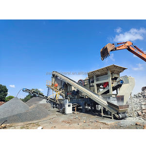 Construção Construção Construção Maquinaria Móvel Esmagamento Planta Cascalho Triturador Rocha Solo Batendo Máquina - Product Image 1