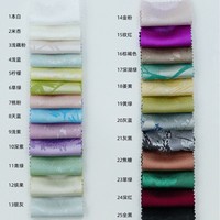 Tissu satiné jacquard à feuilles de bambou bicolore, motif d'inspiration chinoise pour vêtements pour enfants, robes, kimonos, robes de chambre