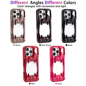 Vui Vẻ Ba Chiều Hollow Skull Tiger Răng Bóng Điện Thoại Trường Hợp Đối Với <span class=keywords><strong>iPhone</strong></span> 17 15 Và Pro Chống-Thả Bảo Vệ Bìa - Product Image 4