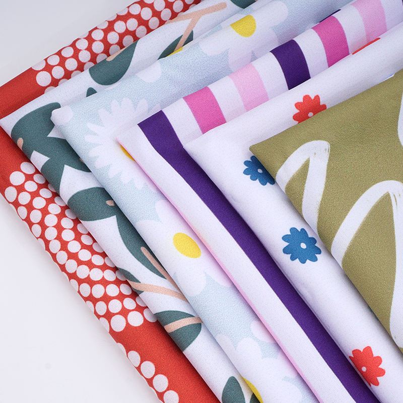 polyester poplin  print fabric