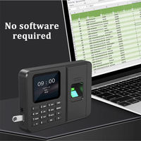 Sistema de Control de Asistencia Biométrico USB con Lector de Huellas Dactilares y Reloj Checador con Función de Reinicio para Registro de Entrada/Salida de Empleados
