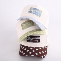 Casquette de baseball sportive ajustable à 5 panneaux, motif pois, patch tissé, style esthétique Y2K, streetwear, haute qualité, vente en gros
