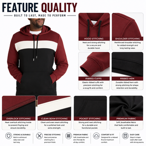 Sudadera con Capucha para Hombre, 100% Algodón Premium Transpirable, Color Liso, Estilo Casual Diario, Moda Urbana, Nueva Calidad en Venta - Product Image 6