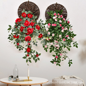 Guirlandes de roses artificielles à suspendre, décoration florale en soie pour la maison, les mariages et les événements extérieurs - Product Image 1
