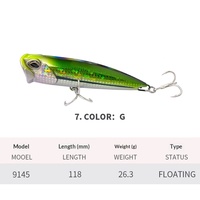 NOUVEAU Leurre Crayon NEWMAJOR 118mm 26.3g Flottant, Appât Dur, 15 Couleurs, pour Achigan, Perche, Brochet