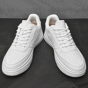 Sneakers Casual in Pelle con Rialzo Interno da 6cm, 8cm, 10cm, Stile Sportivo, Numeri 36-44 - Scarpe Sportive con Aumento di Altezza, Vendita Calda - Product Image 3