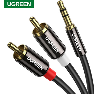 <span class=keywords><strong>Cable</strong></span> UGREEN de 3.5mm a RCA de 6.6 pies, Adaptador de Audio RCA Macho a Auxiliar, Adaptador de Conector para Auriculares con Sonido HiFi, Carcasa Metálica, Divisor RCA en Y - Product Image 1