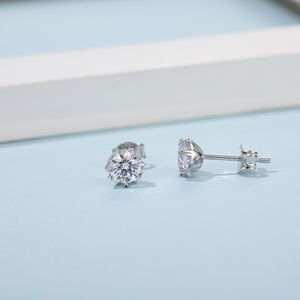 <span class=keywords><strong>Messi</strong></span> — boucles d'oreilles 925 en argent massif, bijoux en or blanc, diamant, momanite, vente en gros - Product Image 2