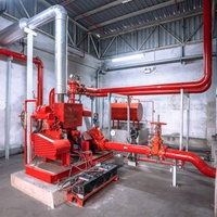 Tuyau principal d'incendie de grand diamètre 8" 10" 12" 16" ERW sans soudure SCH40 A795 revêtu d'époxy rouge