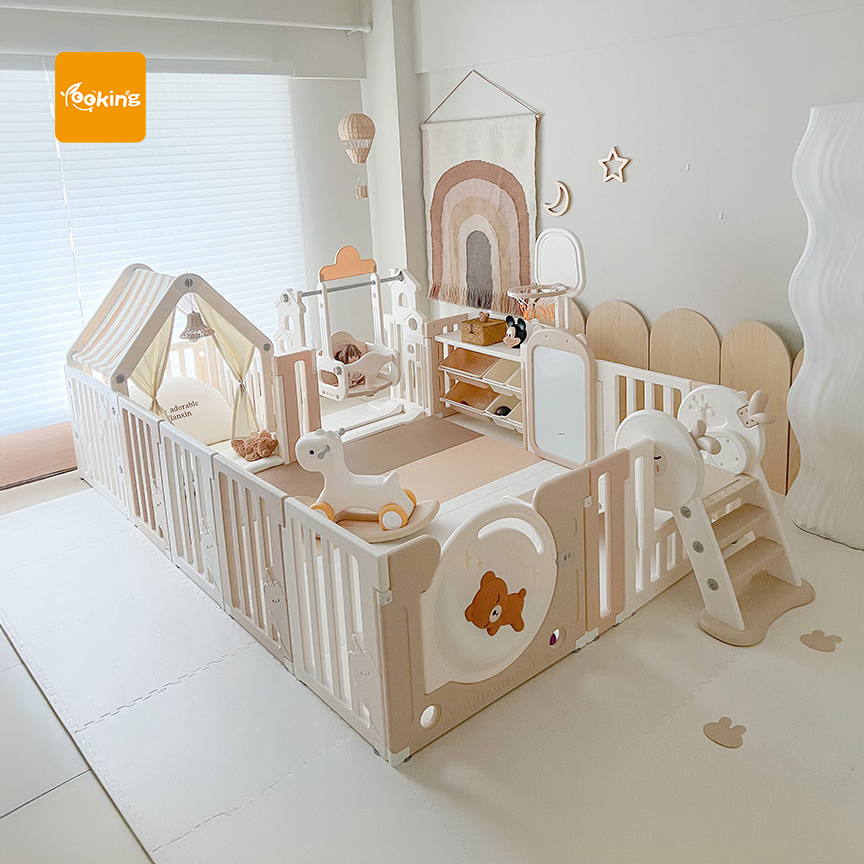 Luxury Playpen Foldable Safe Design for Kids 0-3 Years