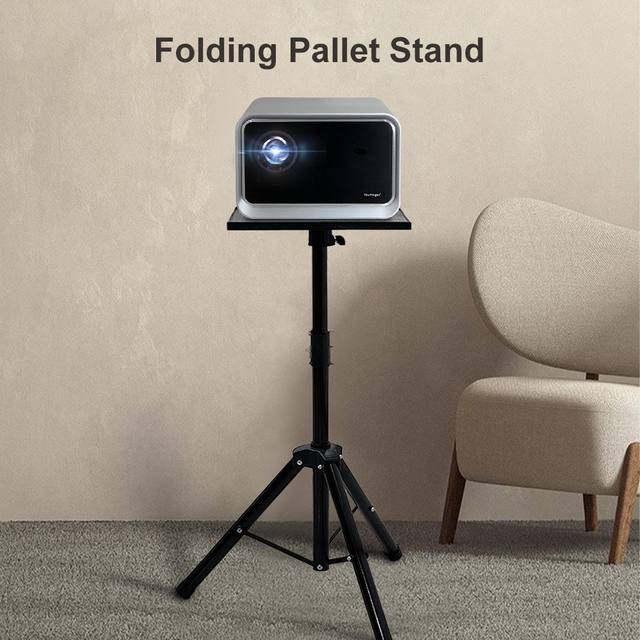 Factory Supply Projector Stand 360° Rotating Tripod Foldable Tray Portable Adjustable Projector Bracket for Projectors