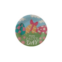 Gobelets et assiettes jetables en papier imprimé personnalisé décoratif pour fête de Pâques