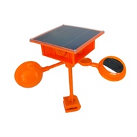 Répulsif Solaire Écologique à Simulation Vocale d'Oiseaux en ABS Étanche pour Usage Extérieur Jardin Champ 50-100 m²