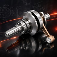 Pièces de moteur de drone et composants de moteur d'avion : Vilebrequin 275cc usiné CNC de précision pour systèmes de propulsion UAV