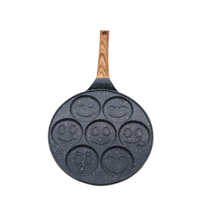 Cucina casalinga di alta qualità Mini uovo friggere tortiera 7 fori in alluminio metallo con <span class=keywords><strong>sorriso</strong></span> viso o Zoo animale - Product Image 2