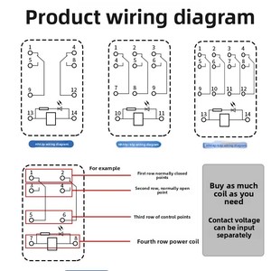 รีเลย์ขนาดเล็ก DC12v24v AC220v รีเลย์แม่เหล็กไฟฟ้า HH52P53P54P รีเลย์ขนาดกลาง MY2NJ - Product Image 2