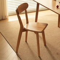 Chaise de salle à manger latérale en bois massif, ergonomique, avec dossier plat, pour la maison, la cuisine, le bistrot, le petit restaurant