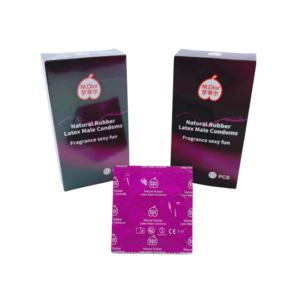 Ultradünne Trauben-Aromatisierte Latex-Kondome für Männer Genoppte Sex-Kondome - Product Image 1