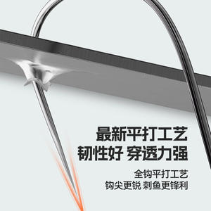 ชุดเบ็ดตกปลาขนาดใหญ่ ยี่ห้อ Giant Fin King Wolf Tooth แบบไม่มีเงี่ยง สำหรับตกปลาคาร์พ ปลาครูเชียน ตกปลาแบบตีเหยื่อใต้น้ำ ตกปลาในแม่น้ำ แบบเบ็ดคู่ พร้อมสายผูก - Product Image 1