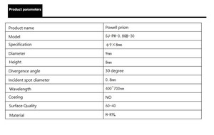 شعاع ، <span class=keywords><strong>30</strong></span> درجة ، Powell قطر المنشور 9 ، عدسات Powell <span class=keywords><strong>Prism</strong></span> البصرية - Product Image 6