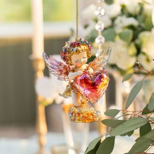 2025 Angel Acrylic Car Rearview Mirror Pendant Beautiful Elf Good Luck Bag Pendant Acrylic <b>Keychain</b> Valentine's Day Gift - Product Image 3