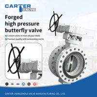 Válvula de Mariposa Forjada de Alta Presión de Acero Cromo-Molibdeno con Brida FF, Eléctrica, Triple Excéntrica, para Alta Temperatura en Centrales Eléctricas, API PN100 OEM