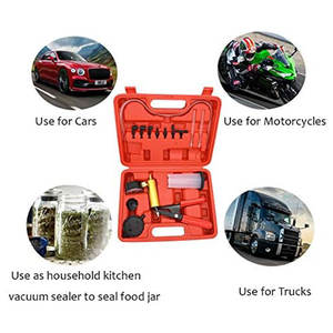 Kit de purge de frein testeur de pompe à vide à main adaptateurs 2 en 1 pour réparation automatique ensemble d'outils automatiques boîte de KIT - Product Image 5