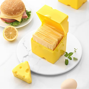 Wholesale Modern Design Cheese Storage Box with Flip Cover Fresh-keeping Kitchen and <b>Refrigerator</b> for Snacks Packaging Food - Product Image 6