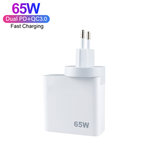 <span class=keywords><strong>Chargeur</strong></span> GaN 3 ports PD65W QC3.0 à charge rapide, prise pliable et interchangeable, adaptateur de voyage US EU UK AU pour <span class=keywords><strong>Apple</strong></span> Android, vente chaude - Product Image 4
