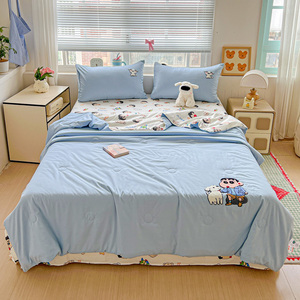 Couette d'été brodée motif dessin animé, douce et confortable, anti-boulochage, double face, vente en gros usine. - Product Image 5