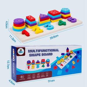 HOYE <strong>Wooden</strong> <strong>Shape</strong> <strong>Stacking</strong> <strong>Blocks</strong> <strong>Wooden</strong> <strong>Sorting</strong> &amp; <strong>Stacking</strong> Toys <strong>Shape</strong> Recognition Geometric <strong>Blocks</strong> - Product Image 5