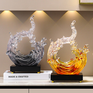 Meuble TV de salon moderne Fengsheng, ornements de style art populaire, figurine sculptée en résine époxy, décoration artistique personnalisée pour la maison - Product Image 2