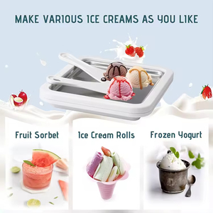 2025 Acero inoxidable DIY auto refrigeración suave servicio frito hielo y Gel yogur fabricante <span class=keywords><strong>Mini</strong></span> fabricante de helados portátil uso doméstico - Product Image 5