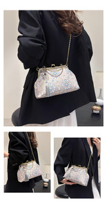 New Designed Dinner Clutch Handbag Fashion Flower Handbag Luxury Fashion Chain Shoulder Crossbody Evening Bag - Product Image 6