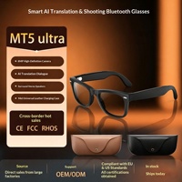 Lunettes Intelligentes MT5 Ultra pour la Traduction IA, Caméra HD 800W, Stabilisation d'Image, Contrôle Tactile, Batterie 300mAh