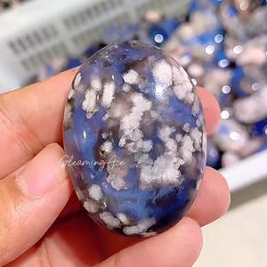Vente en gros de pierres naturelles de qualité supérieure : Agate bleue fleurie de forme libre, cristal de palmier pour la lithothérapie, pour une décoration intérieure unique et des cadeaux de fêtes - Product Image 5