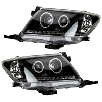 Phare à LED pour TOYOTA Hilux Vigo 2011 2012 2013 2014 Angel Eyes Projecteur à LED pour feux de route et clignotants