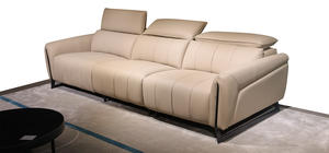 모던 럭셔리 가구 리클라이너 3+1인용 천연 가죽 조합 리클라이너 소파 세트 - Product Image 3