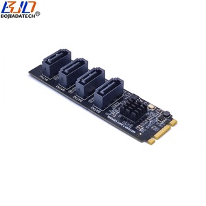 موصل 4 * SATA إلى NGFF NVME مفتاح B + <span class=keywords><strong>M</strong></span> بطاقة رافعة للتوسع 6 جيجابايت في الثانية متوفرة - Product Image 3