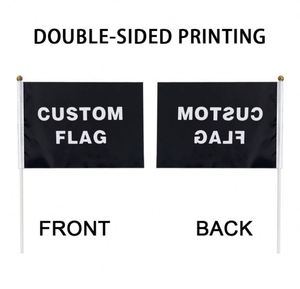 Manufacturer Wholesale Good Quality Premium Fabric Digital Printing Eco-Friendly Custom Different Size Hand <b>Flags</b> - Product Image 4