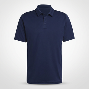 Polo de Manga Corta Azul Marino para Hombre, Color Sólido, Tejido Informal, Corte Regular, Diseño con Botones, Ropa Casual - Product Image 4