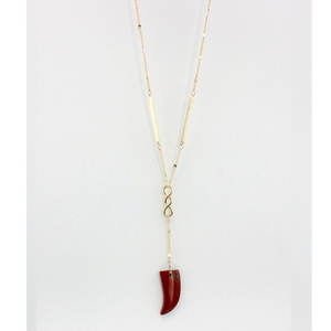 Gemma naturale-pietra quarzo rosa turchese agata rossa giada <span class=keywords><strong>corno</strong></span> <span class=keywords><strong>collana</strong></span> pendente <span class=keywords><strong>con</strong></span> catena in oro - Product Image 4