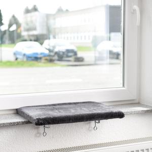 Hamaca para Gatos de Peluche Longnew Factory con Funda Extraíble, <span class=keywords><strong>Cama</strong></span> Elevada con Calefacción para Gatos, Percha para Ventana con Marco Metálico Resistente - Product Image 5