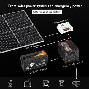 Lvyuan penjualan terlaris baterai Ion litium 25.6V baterai penyimpanan energi 24V 100Ah baterai LifePo4 dengan BMS - Product Image 5