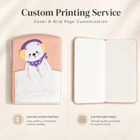 Carnet de notes A7 de luxe personnalisé, journal mignon à thème de dessin animé avec stylo, fabricant