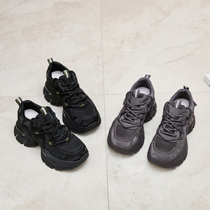 Chaussures noires pour femmes, chaussures rehaussantes, respirantes, personnalisées, décontractées et sportives, chaussures de créateur - Product Image 5