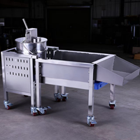 Nouvelle machine industrielle automatique à air chaud au gaz 220V en acier inoxydable 304 pour la fabrication de maïs soufflé caramel à vendre